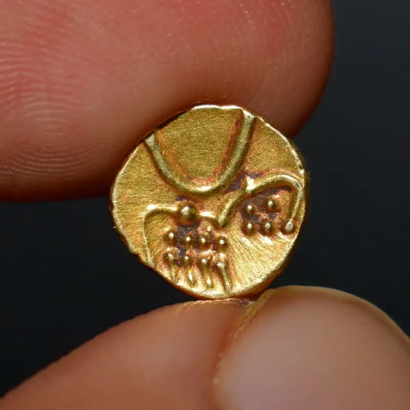 Gold fanams of India. · Vira Raya fanam of Coorg.